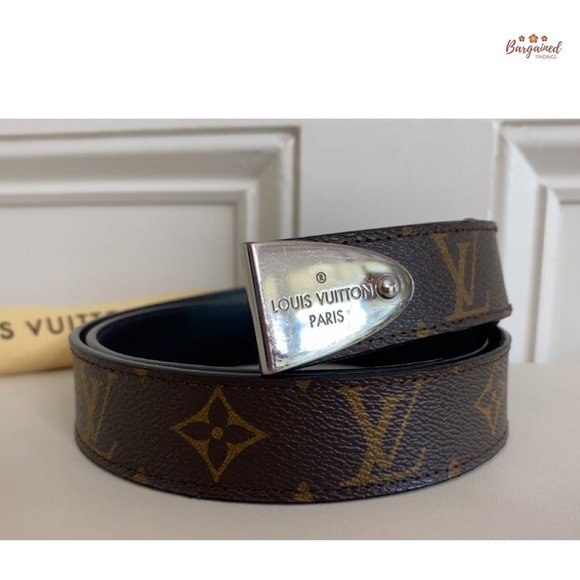 Authentic Louis Vuitton Brown Monogram Canvas Leather Buckle Belt 85/34 - MP075 - Picture 12 of 12